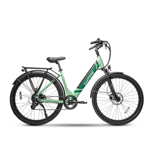 Ampere Deluxe 700C Step Through Electric Bike 250W  ampere Green 10Ah (Standard) 