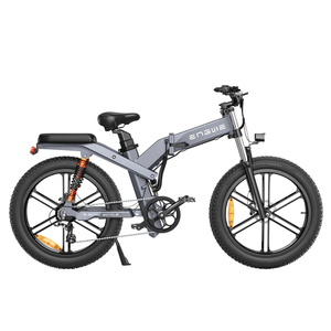 Engwe X26 All Terrain Fat Tyre Folding Electric Bike 1000W  engwe 19.2Ah Single Battery Grey 