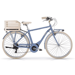 MBM Apostrophe Crossbar Electric Bike 50Nm  mbm 50cm Blue Add Rear Crate (+£50)