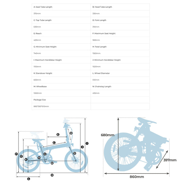 Ado Air 20 Folding Electric Bike 250W  ado   