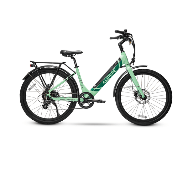 Ampere Deluxe 26" Step Through Electric Bike 250W  ampere Green 10Ah (Standard) 