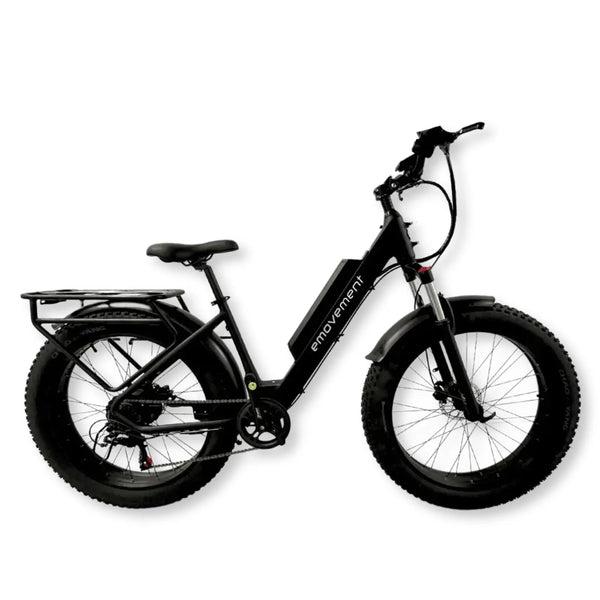 E Movement Aries V4.2 Fat Tyre Electric Mountain Bike 250W/500W  emovement 250W Black None