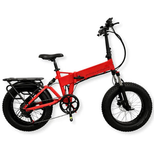 E Movement Panther V4.2 Fat Tyre Folding Electric Bike 250W/500W  emovement 250W Standard 10Ah Blaze Red