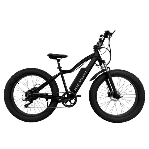 E Movement Thunder V4.2 Fat Tyre Electric Bike 250W/500W  emovement 250W Matte Black 