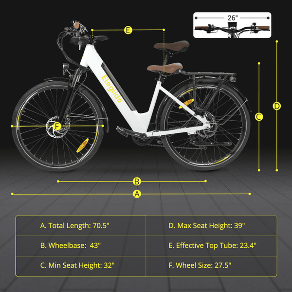 Eleglide T1 Step Through Electric Trekking Bike 250W  eleglide   