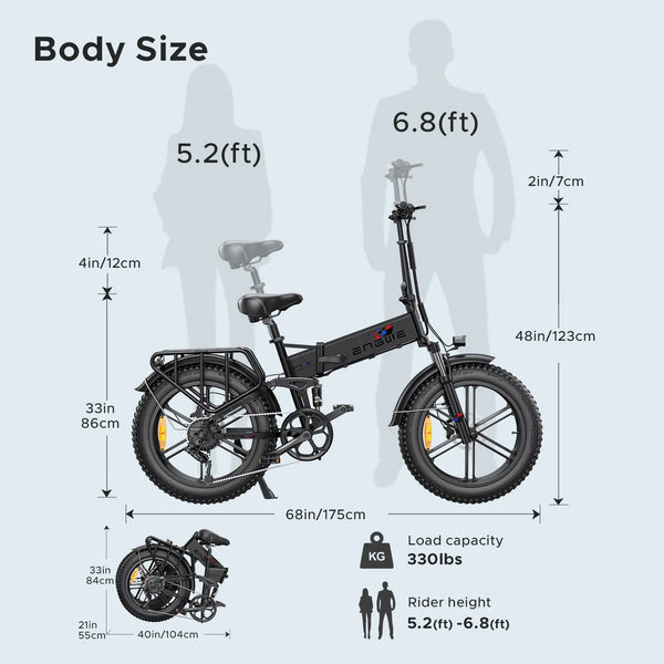 Engwe Engine Pro Fat Tyre Folding Electric Bike 750W  engwe   