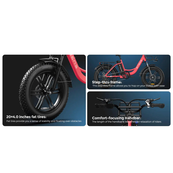 Engwe L20 Fat Tyre Step Through Electric Bike 250W  engwe   