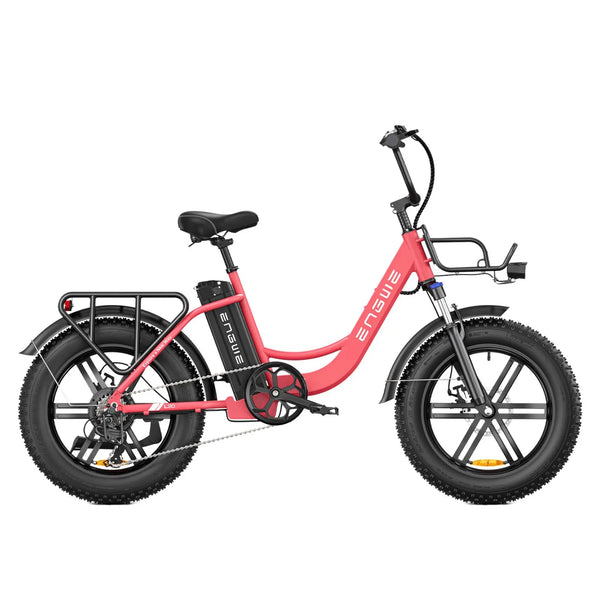 Engwe L20 Fat Tyre Step Through Electric Bike 250W  engwe Flamingo Pink  