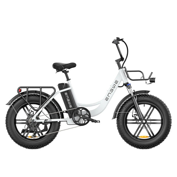 Engwe L20 Fat Tyre Step Through Electric Bike 250W  engwe Snow White  