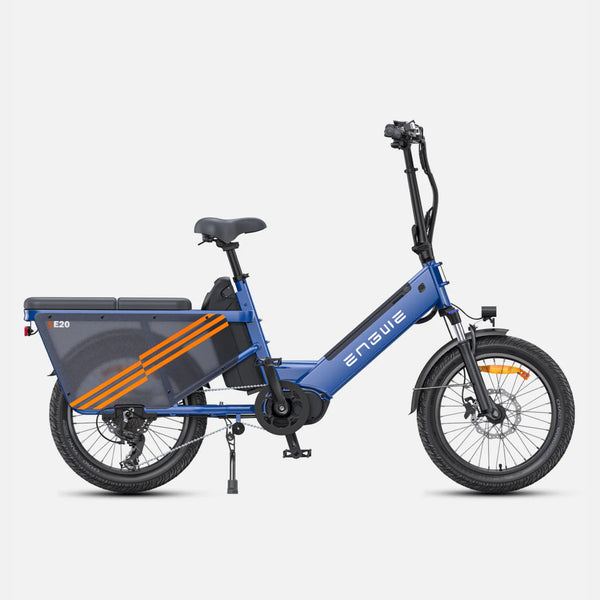 Engwe LE20 250W Step-Through Cargo Electric Bike with Torque Sensor engwe Blue Dual Battery LE20 Standard