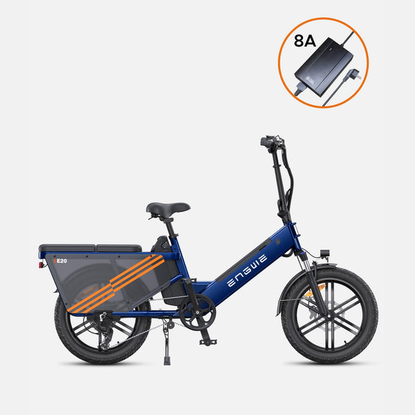 Engwe LE20 250W Step-Through Cargo Electric Bike with Torque Sensor engwe Blue Single Battery LE20 Flash Charge