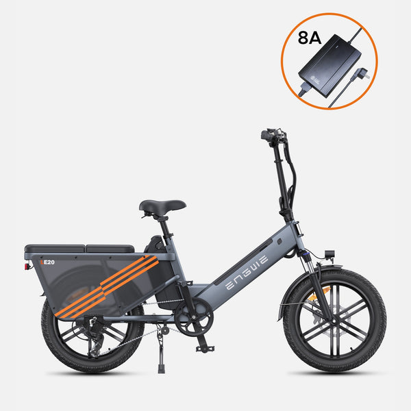 Engwe LE20 250W Step-Through Cargo Electric Bike with Torque Sensor engwe Grey Dual Battery LE20 Flash Charge