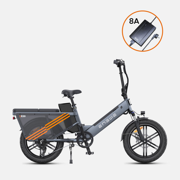 Engwe LE20 250W Step-Through Cargo Electric Bike with Torque Sensor engwe Grey Single Battery LE20 Flash Charge