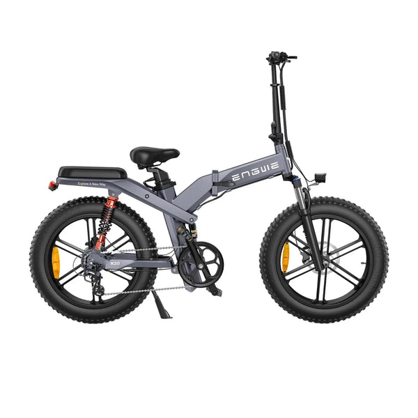 Engwe X20 All Terrain Fat Tyre Folding Electric Bike 750W  engwe 14.4Ah Single Battery Grey 