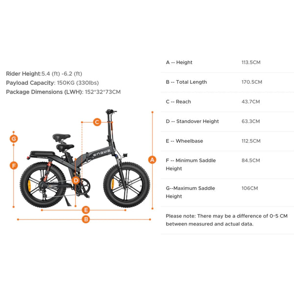 Engwe X20 All Terrain Fat Tyre Folding Electric Bike 750W  engwe   