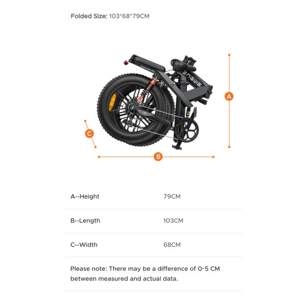 Engwe X20 All Terrain Fat Tyre Folding Electric Bike 750W  engwe   