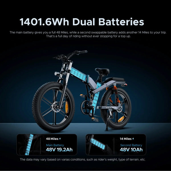 Engwe X26 All Terrain Fat Tyre Folding Electric Bike 1000W  engwe   