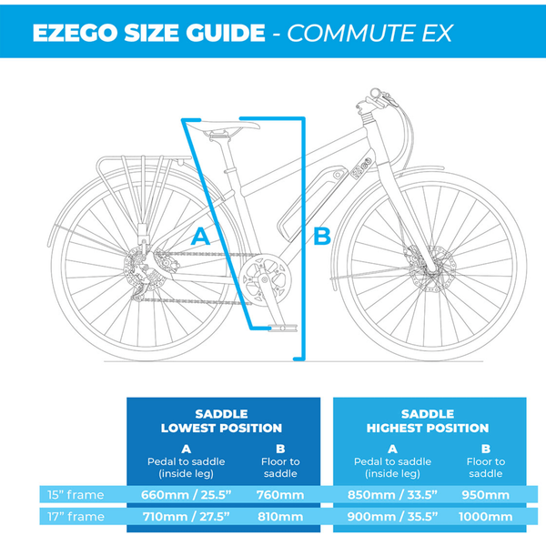 Ezego Commute EX Ladies Electric Bike Special Edition Blue 250W  ezego   