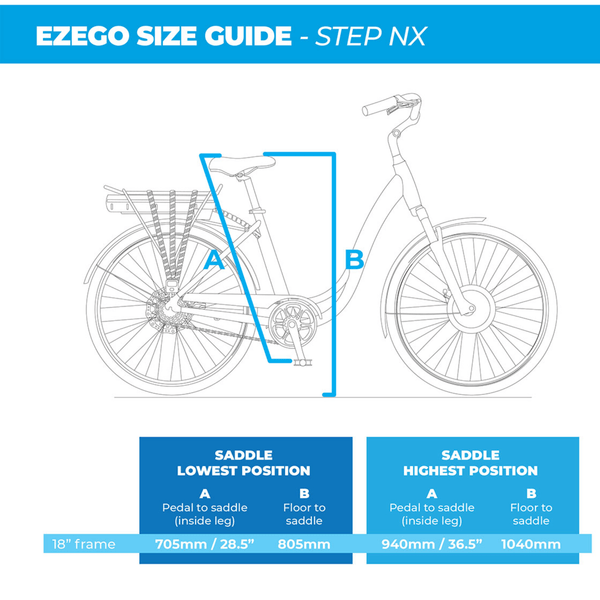 Ezego Step NX Electric Bike 700C Matt Metallic Blue 250W  ezego   