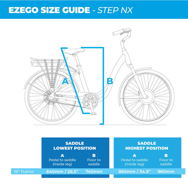 Ezego Step NX Electric Bike Matt Metallic Blue 26" 250W  ezego   