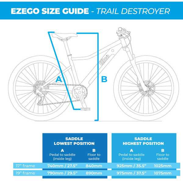 Ezego Trail Destroyer II Electric Mountain Bike Turquoise/Black 250W  ezego   