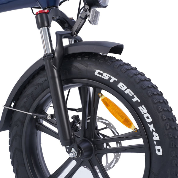 Hygge Sorø Folding Fat Tyre Electric Bike 250W Blue  hygge   