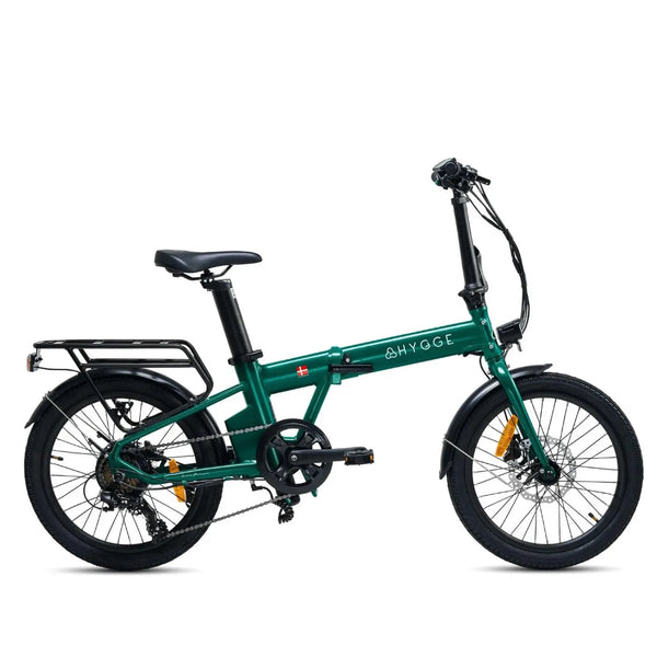 Hygge Virum Folding Electric Bike Racing Green 250W  hygge   