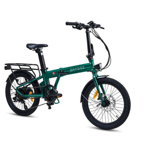 Hygge Virum Folding Electric Bike Racing Green 250W  hygge   