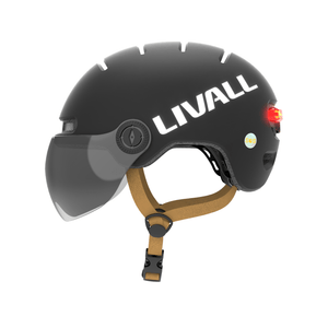 Livall L23 Smart Bike Helmet With Visor Black  livall   