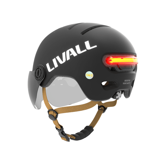 Livall L23 Smart Bike Helmet With Visor Black  livall   