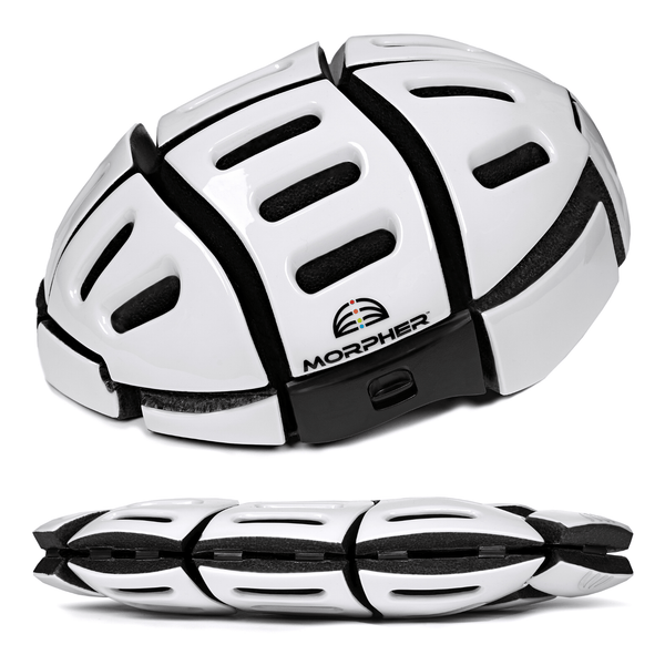 Morpher Flat Foldable Bike Helmet  morpher White  