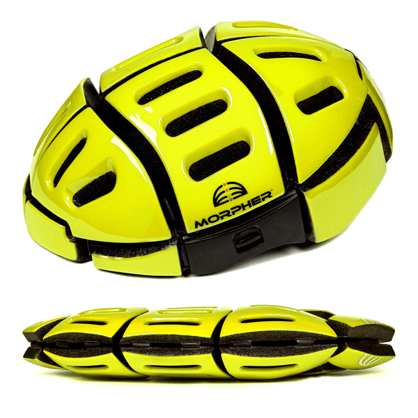 Morpher Flat Foldable Bike Helmet  morpher Yellow  