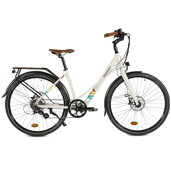 Neomouv Malva Step Through Electric Bike Dutch Style 250W  neomouv 360Wh (40-50 km per Charge) 45cm Ivory White