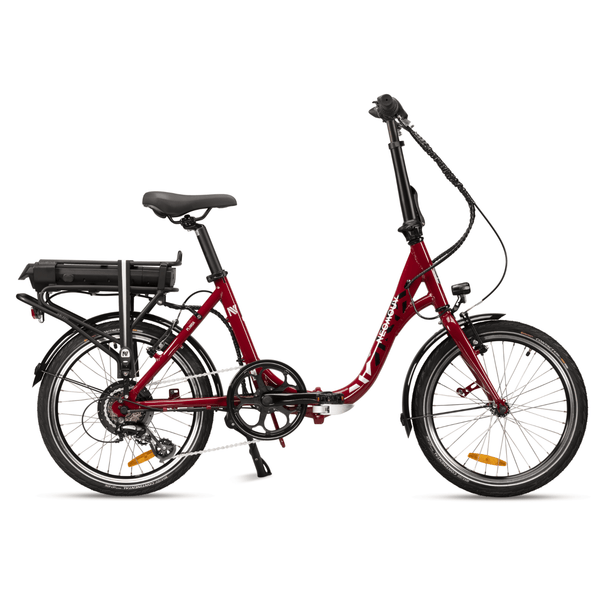 Neomouv Plimoa Low Step Folding Electric Bike 250W  neomouv 480Wh 38cm Wine Red