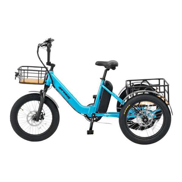 Revom T1 Electric Mountain Tricycle 250W  revom Blue Rear Bag (+£69) 