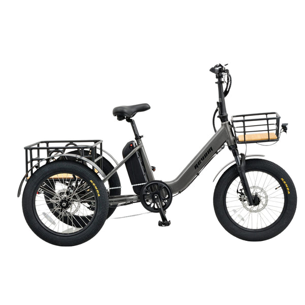 Revom T1F Folding Electric Tricycle 250W | Urban Cargo Trike revom