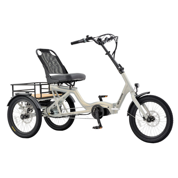 Revom T4 Semi-Recumbent Folding Electric Tricycle | 85Nm Motor, Cargo Crate revom