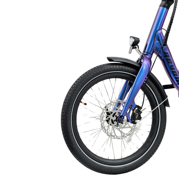 Revom T4 Semi-Recumbent Folding Electric Tricycle | 85Nm Motor, Cargo Crate revom