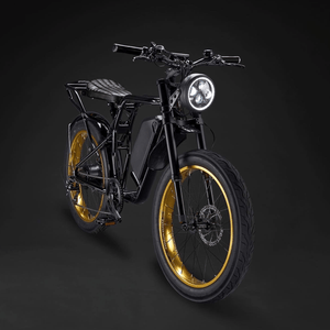 Rocket GTS Cruiser Sport Utility Fat Tyre Electric Bike  rocket 250W Black Gold