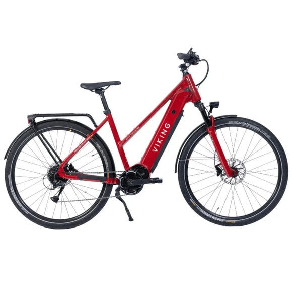 Viking City Trekking Comfort Step Through Electric Bike Red 250W/48V  viking   