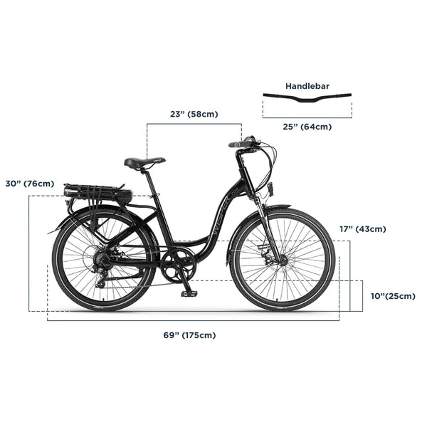 Wisper 705 Step Through Electric Bike 250W Electric Blue | 26" Wheels wisper