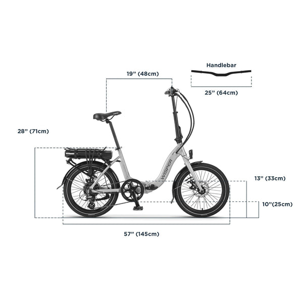 Wisper 806 Folding Step Through Electric Bike Black 250W wisper