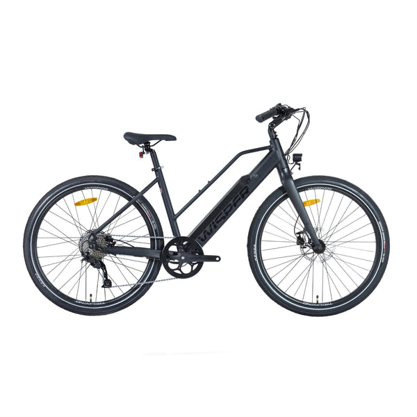 Wisper Tailwind City Low Crossbar Electric Bike 250W wisper Black 540Wh [70 Mile Range]