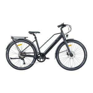 Wisper Tailwind Comfort Low Crossbar Electric Bike 250W wisper Black Full Throttle 360Wh [50 Mile Range]