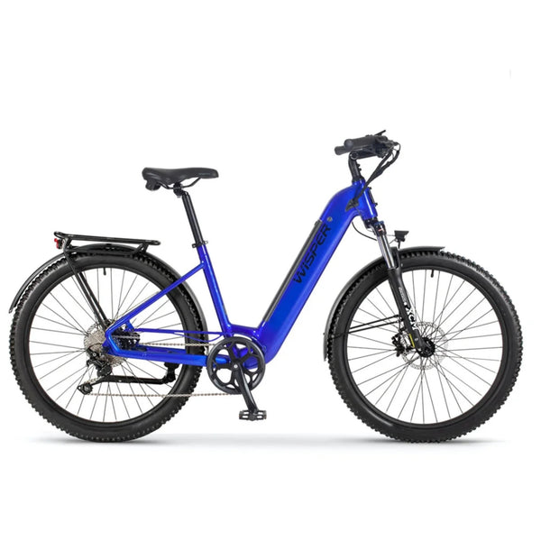 Wisper Wayfarer H7 Hub-Drive Step-Through Electric Bike Sky Blue 250W | 700Wh Battery wisper No Front Rack Adventure Full Throttle