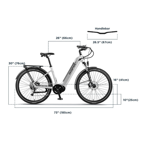 Wisper Wayfarer H7 Hub-Drive Step-Through Electric Bike Sky Blue 250W | 700Wh Battery wisper