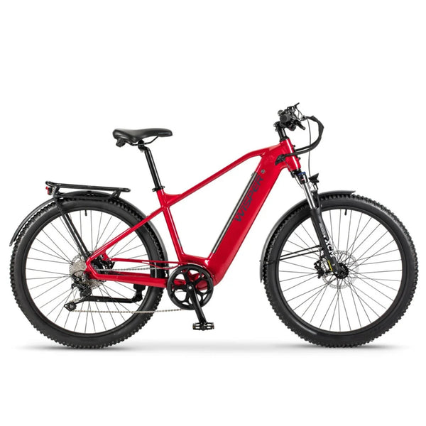 Wisper Wayfarer H9 Hub-Drive Crossbar Electric Bike Red 250W | 700Wh Battery wisper No Front Rack Adventure Full Throttle