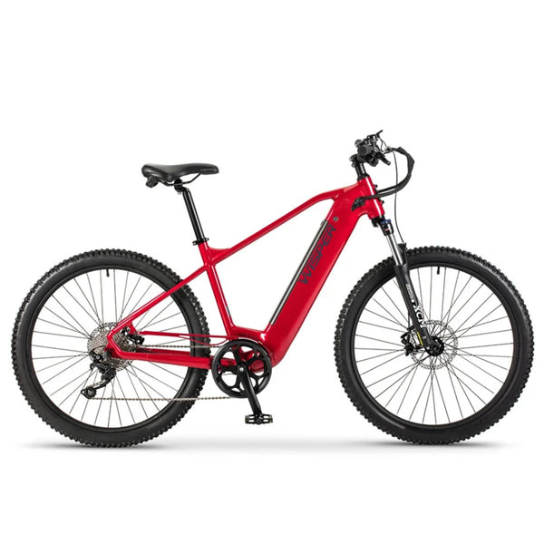 Wisper Wayfarer H9 Hub-Drive Crossbar Electric Bike Red 250W | 700Wh Battery wisper No Front Rack Mountain Full Throttle