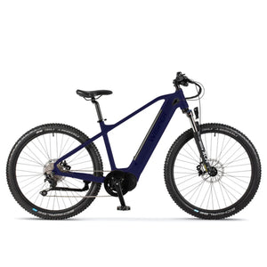 Wisper Wayfarer M7 Mid-Drive Crossbar Electric Bike Midnight Blue 250W | 450Wh Battery wisper No Front Rack Mountain Pedal Assistance (Standard)