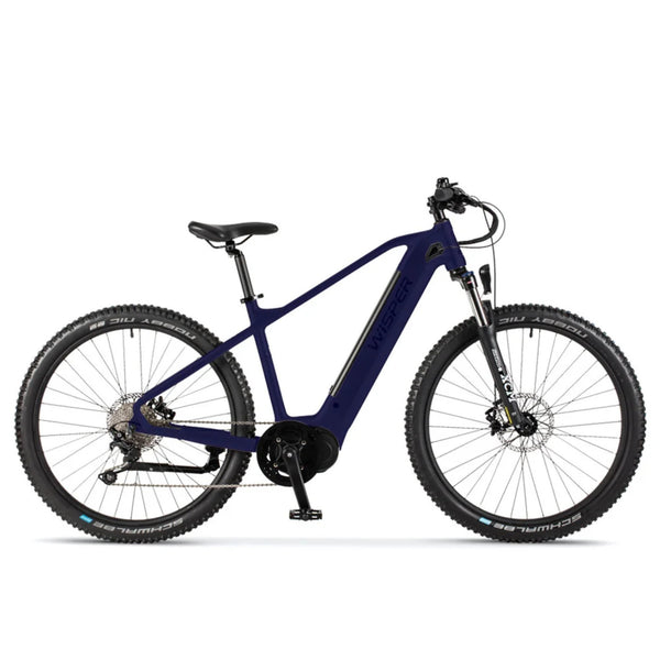 Wisper Wayfarer M7 Mid-Drive Crossbar Electric Bike Midnight Blue 250W | 700Wh Battery wisper No Front Rack Mountain Pedal Assistance (Standard)